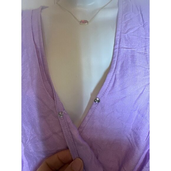 Six/Fifty The Summer Tank Top Surplice Neckline Lavender Size Medium - Picture 4 of 9